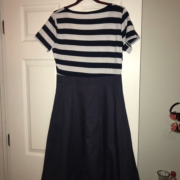 Midi Navy striped top dress - Picture 2 of 3